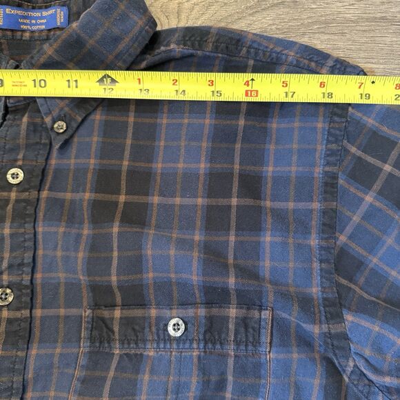 Pendleton Shirt Mens Medium Flannel Expedition Cotton Outdoors Blue Plaid - Picture 5 of 7